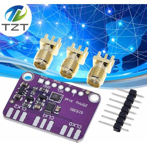 DC 3V-5V CJMCU-5351 Si5351A Si5351 I2C Clock Generator Breakout Board Module Signal Generator Clock 8KHz-160MHz For Arduino