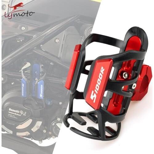 LOGO S1000R For BMW S1000R S1000XR S1000RR S1000 R RR XR Motorcycle Accessories Holder CNC Aluminum Beverage Water Bottle Cage