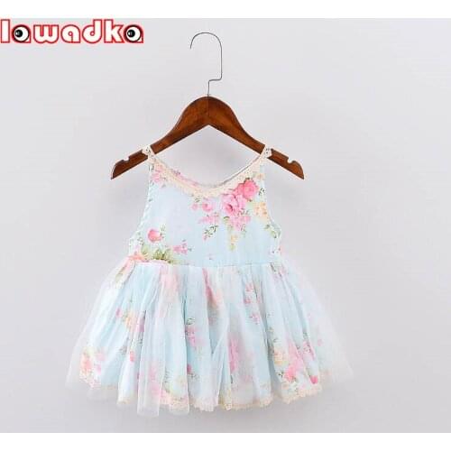 Lawadka Summer Baby Birthday Dresses Sleeveless Princess Costume Tutu Dress for Girls Floral Kids Clothes Evening Party
