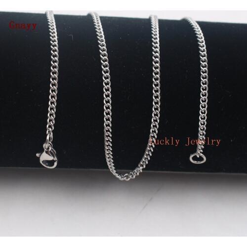 A dozen of 12pcs Thin 2mm Cowboy Chain Stainless steel Necklace 18''-32'' wholesale in bulk Jewelry