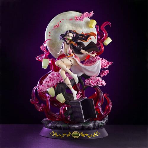Devils Blade Anime Figure GK Kamado Nezuko Demon Slayer Violent Blood 1/6 Anime Statue Kimetsu No Yaiba Action Figure Model Toy