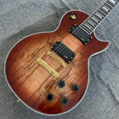 Electric guitar, Rosewood fingerboard,Black hardware, Decaying wood guitar, Solid mahogany body , Free shipping2021058