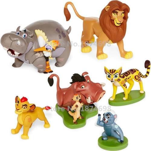 New The Lion Guard PVC Figure Toy 6pcs Set Kion uli Timon with Pumbaa Beshte with Ono Bunga Kids Dolls Toys Children Gifts