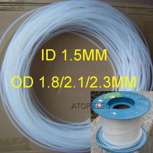 ID_1.5mm OD_1.8mm/2.1mm/2.3mm PTFE F4 Tubing Rigid Pipe 260Deg.C High Temperature