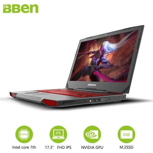 BBEN G17 Game Computer 17.3 Inch Windows10 Intel I7 7700HQ 8 RAM 128G SSD 1TB HDD Nvidia GDDR5 6G RAM FHD Backlit Keyboard