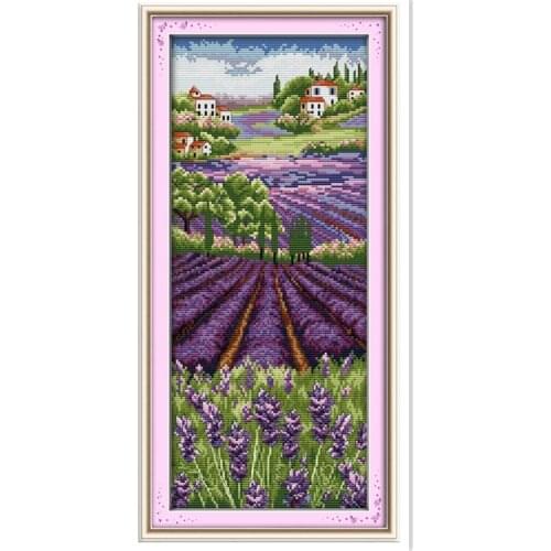 Lavender Champaign Chinese Counted Cross Stitch Pattern Painting Cross stitch kits 11CT Printed On Canvas Embroidery Cross Set