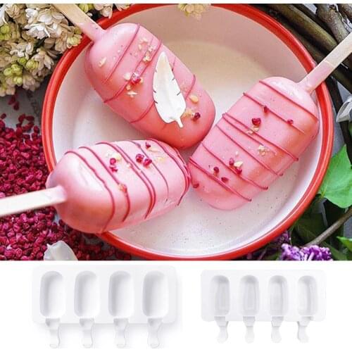 Baking Mini Ice Cream Molds,Silicone Popsicle Molds Cake,Cakesicle Mold for DIY Ice PopsPastry Maker DIY Cream Molds With Sticks