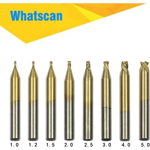 Hss Titanized End Mill Milling Set Key Cutter Cutting Machine Parts Locksmith Tools Cutters Bits Twist Drill 4 pieces/lot
