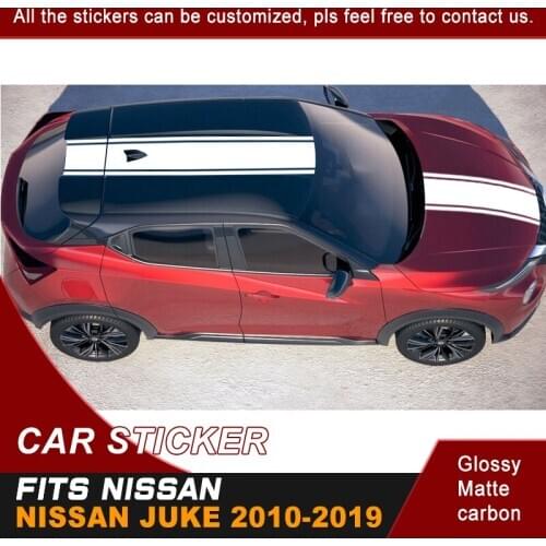 Car Decal Fit For Nissan Juke 2010 2011 2012 2013 2014 2015 2016 2017 2018 2019 Roof Hood Scoop Stripe Graphic Vinyl Car Sticker