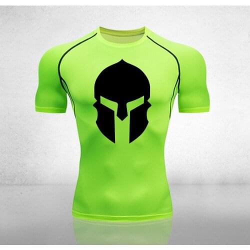 New Hero Mens Fitness Sports Short Sleeves Rashguard T Shirt Men Running Bodybuilding Skin Tight Compression Gym Workout T-Shirt