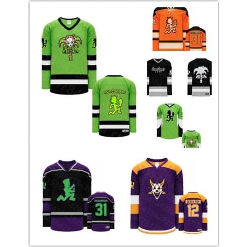 Insane Clown Posse / The Marvelous Missing Link Hockey Jersey Embroidery Stitched Customize any number and name Hockey shirt