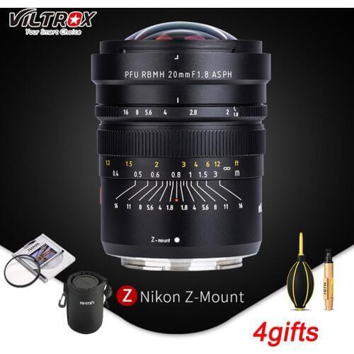Viltrox 20mm F1.8 Camera Lens for Nikon Z mount Camera Z6 Z7 Full Frame Manual focus Wide Angle Prime Lens Large aperture Lens