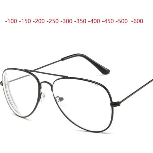 Metal Cat Eye Frame Myopia Spectacles Glasses -1.0 -1.5 -2.0 -2.5 -3.0 -3.5 -4.0 -5.0 -6.0