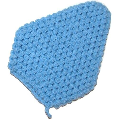 Pafuli Hand Knitted Bathroom Fiber Blue