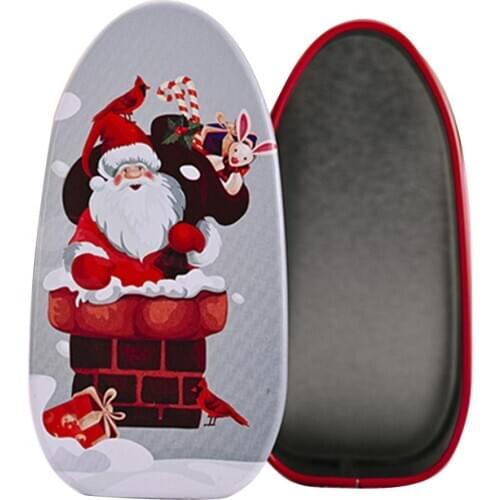 1pc Gifts candy case Christmas Santa Snowman Pattern Tinplate Candies Biscuits Container Party Gift Box