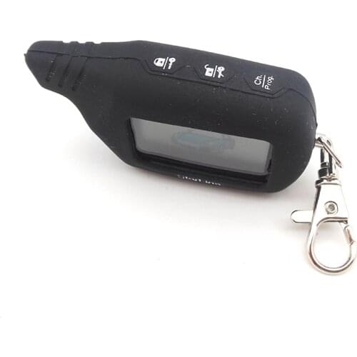 A91 LCD Remote Controller Keychain +silicone case For StarLine A91 Key fob chain twage starline A91 auto alarm system