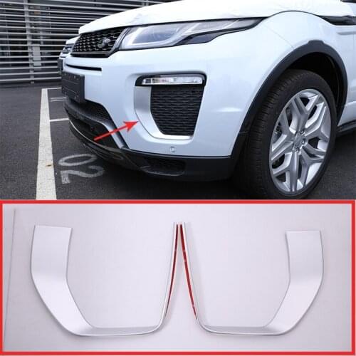 2 Pcs Front Fog Lamp Frame Trim ABS Chrome New Arrivals For Land Rover Range Rover Evoque HSE Dynamic 2016 Car Accessories