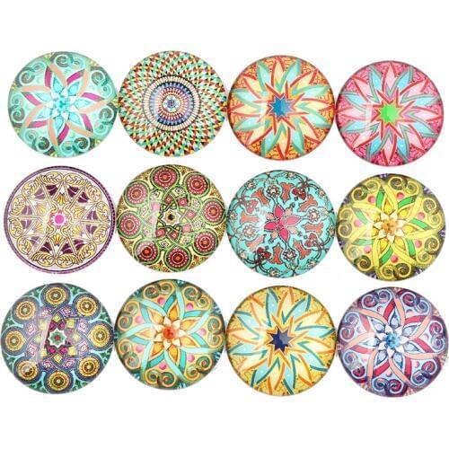 Reidgaller mix pattern photo round dome glass cabochons 12mm 14mm 18mm 20mm 25mm 30mm diy handmade flat back jewelry findings