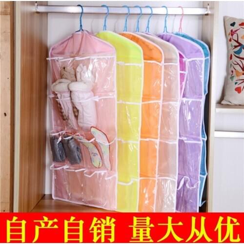 Snailhouse 16 Grid Foldable Wardrobe Wall Door Back Hanging Bag Underwear Sock Tie Hanging Shoe Storage Organizer Sundries Pouch