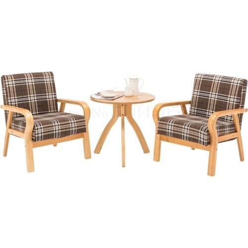 Discussion Office Reception Room Four Foot Solid Wood Chair Cafe Leisure Dining Room Chair Simple Nordic Fabric Sofa Dining Chai