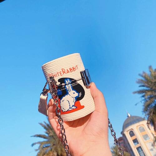 Rabbit Pattern Women Bucket Bags Fashion Design Female Small Portable Purses Handbags Simple Ladies Mini Shoulder Crossbody Bag