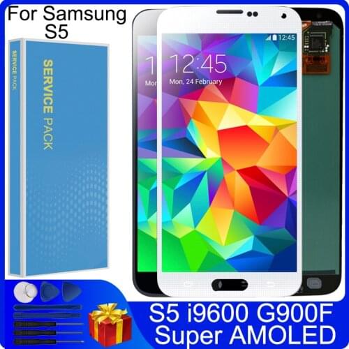 Super AMOLED 5.1" LCD For SAMSUNG GALAXY S5 i9600 G900F G900M G9001 LCD Screen Display Touch Digitizer Assembly Replacement