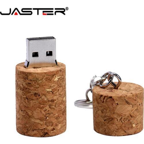 JASTER Natural cork Wooden 64GB usb flash drive pen drive 4GB 8GB 16GB 32GB usb2.0