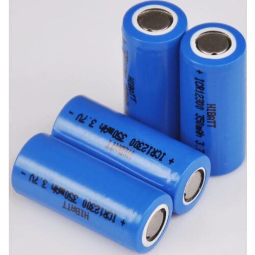 10PCS 3.7V 12300 lithium ion rechargeable battery li-ion cell baterias pilas 350MAH for led flashlight digital device