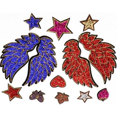 5pcs/lot New Sequined Patch for Sweater Embroidery Sequined Cake Appliqued Bags Stickers Garment Accessories Women clothes patch