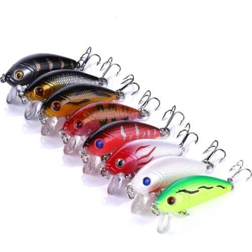 100pcs Mini Fishing Lure 5CM/3.6G Minnow Plastic Artificial Fishing Wobbler Tools Jerk Fish Esca Tackle