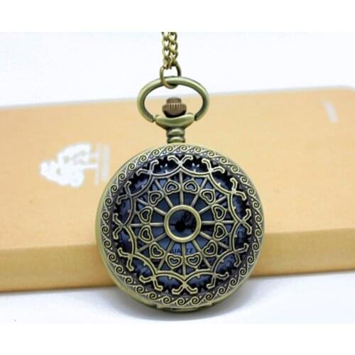1003) 12pcs/lot Big Vintage Steampunk Openwork Watch Necklace Victorian gothic Watch