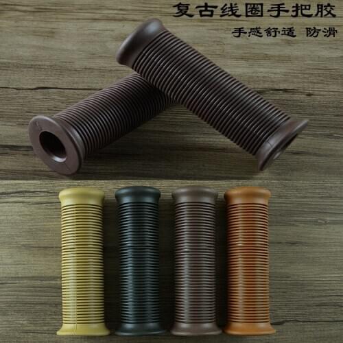 2Pcs Universal Motorcycle Black Handlebar Hand Grips Cafe Racer Bubber Clubman Custom for CG