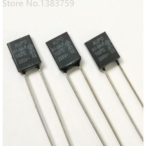 20pcs AUPO Square Thermal Fuse A1-5A-F 250V 5A 102 degrees RH102