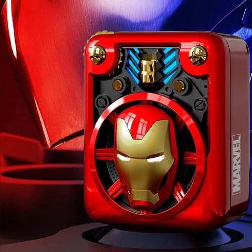 2021 Marvel Wireless Bluetooth-compatible speaker, heavy subwoofer, small speaker Iron Man portable Plug-in card steel