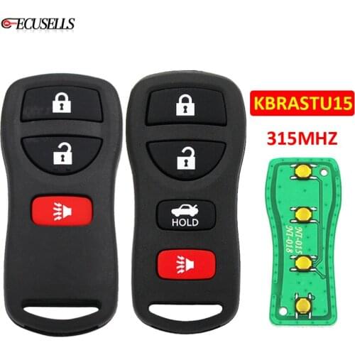 3+1/4 Button 315Mhz Smart Remote Car Key for Nissan Armada Frontier Murano Quest Titan for Infiniti FX35 FX45 QX4 QX56 KBRASTU15