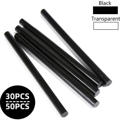 30Pcs 50Pcs Glue Stick Transparent Black Sticks 7-11mm Hand-made DIY Strong Sticky Glue stick for Glue Gun Hot Melt Glue Sticks