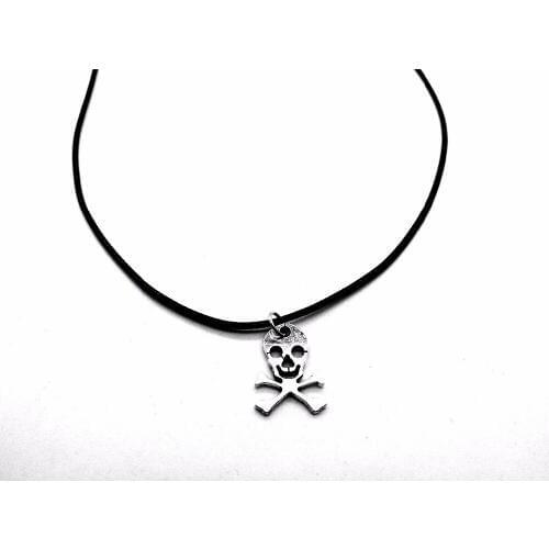 30PCS Vintage European Human Shape Bone Skeleton Necklace Halloween Indian Skull Head Leather Rope Necklaces Religious Jewelry