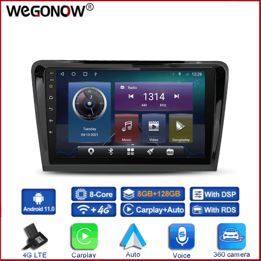 360 Panoramic Camera Carplay 6GB+128GB Android 10.0 Car DVD Player GPS WIFI Bluetooth RDS Radio For VW Bora 2012 2013 2014 2015