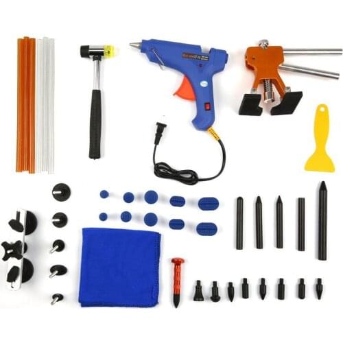 40x Tools Dent Lifter Puller Auto Car Body Paintless Hail Repair Tool Kits W/Bag with Glue Sticks + Glue Tabs