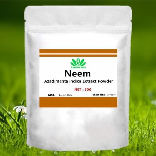 50-1000g Pure Neem Extract Powder,Azadirachta indica,Melia azedarach powder,inhibit various fungi,Anthelmintic and insecticidal