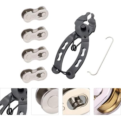 1 Set Bike Repair Chain Quick Release Buckle Tool Set Bike Chain Quick Link Tool 10 Speeds Bike Chain Connector Buckle Pliers