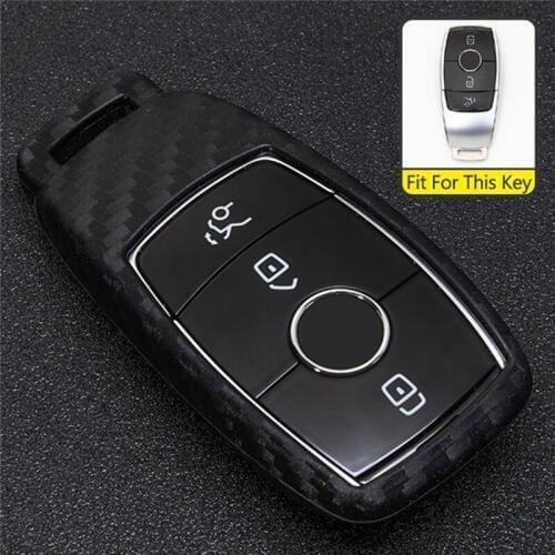 For Mercedes For Benz 2016 2017 2018 E Class Carbon Fiber Pattern Key Shell For Mercedes Benz AMG 2017 E Class W213 Accessories
