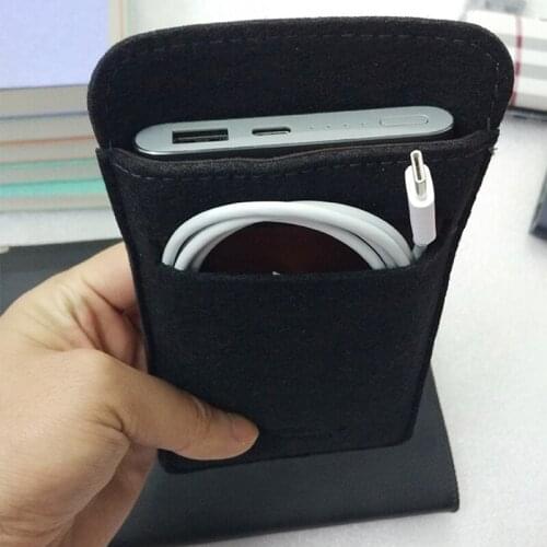 Felt Fabric Cover 10000mah Pouch for Rock USAMS HOCO XIAOMI 10000 mAh 2 PRO battery protective case PN951, PN-963, para Rock 3