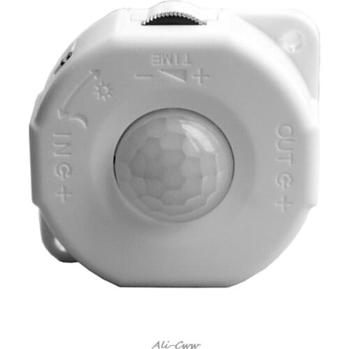 DC 12V 24V 6A Automatic Infrared PIR Motion Sensor Switch For LED light Lamp Black/White