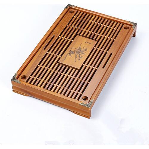 Household Chinese Kung Fu Tea Tray Solid Wood Tea Tray Table Tea 43*28*6cm Kungfu Gongfu tea set