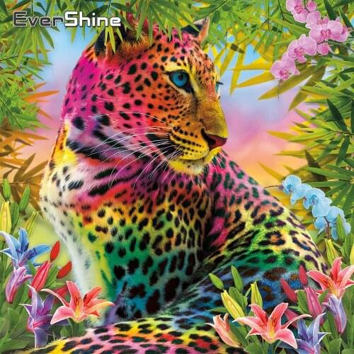 Evershine Diamond Painting Full Square Animals Leopard New Arrival Diamond Embroidery Cartoon Rhinestone Diamond Mosaic Crystal