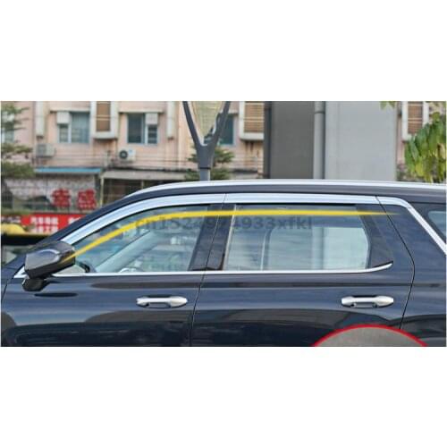 For Hyundai Palisade 2020-2021 6pcs set Electroplating weather shield decoration rain-proof shield rain Car styling