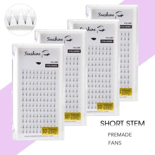 Seashine Lashes Extension Pre Made Fans Russian Premade Volume Fans 3D/4D/5D/6D Makeup Eye Lash Pre-fanned Lashes Extension