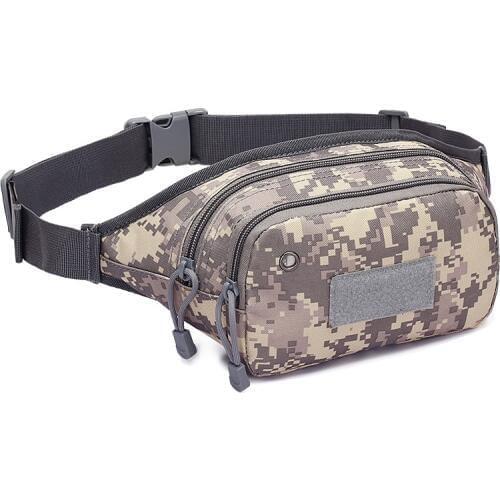 Outdoor Sports Riding Pockets Tactical Military Camouflage Slow Running Shoulder Bag Camping Hiking Headset Hole Chest Bag