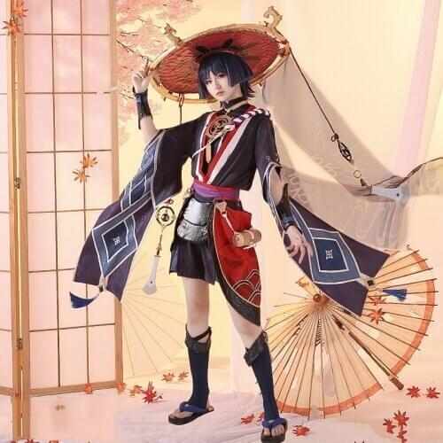 Anime Genshin Impact Scaramouche Game Suit Batlle Outfit Uniform Party Dress Cosplay Costume Halloween Women Free Shipping 2021